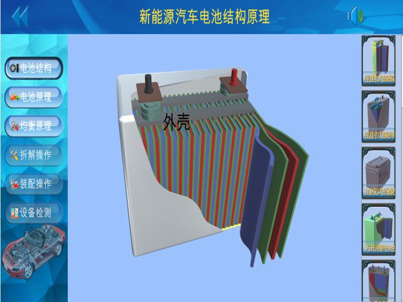 新能源汽車實驗裝置  /  動力電池與BMS管理虛擬仿真教學軟件_上海振霖教學設(shè)備有限公司